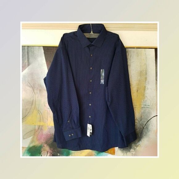 NWT VanHeusen slim fit, long sleeve button size 18 - Picture 1 of 10